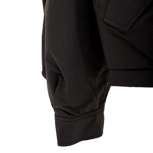 Amomento Padded Cotton Nylon Jumper Black AM24FWM04JP Degli Uberti
